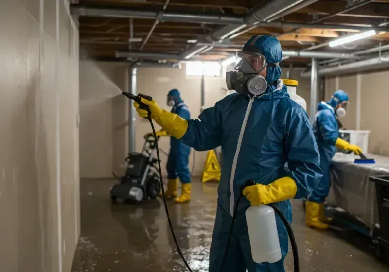 Basement Sanitization and Antimicrobial Treatment process in Arbutus, MD